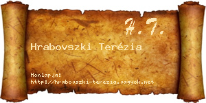 Hrabovszki Terézia névjegykártya