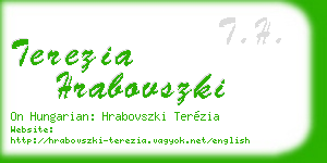 terezia hrabovszki business card